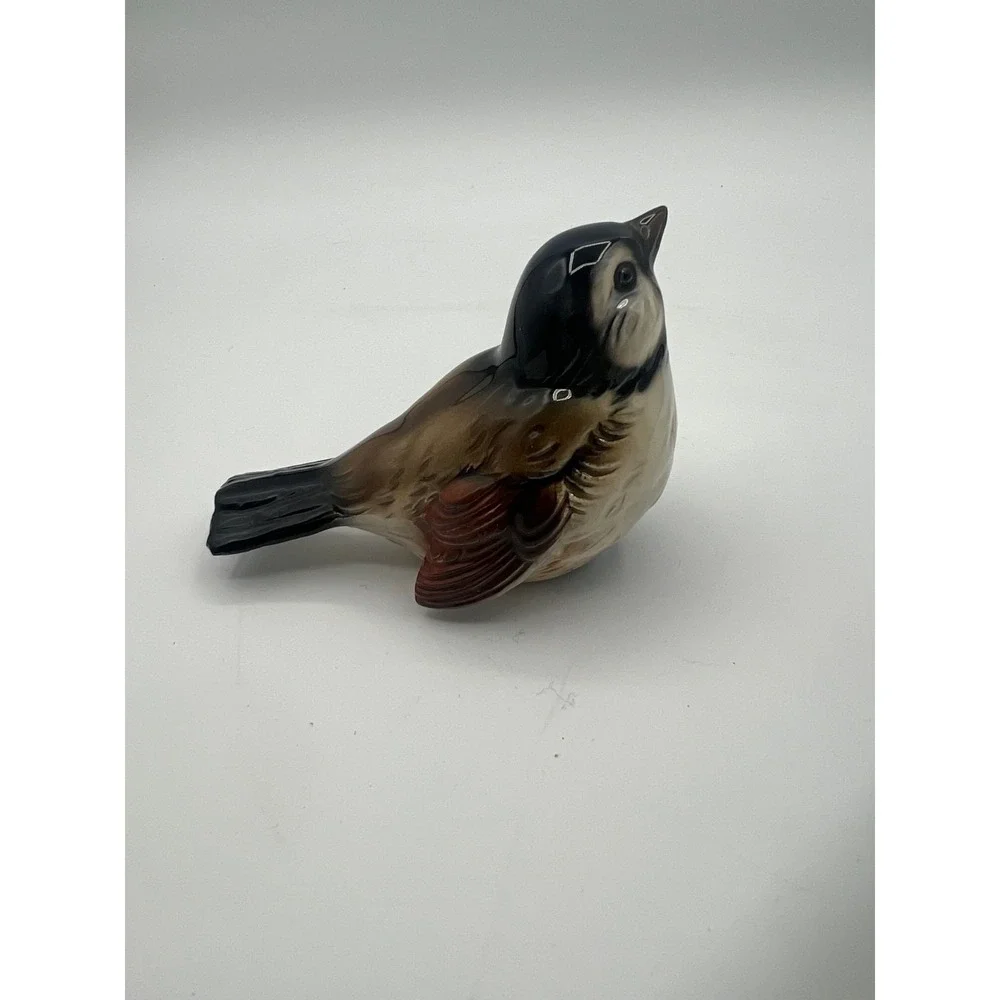 Goebel W Germany Porcelain Bird Figurines Pair Bluebird & Chickadee CV72 CV74